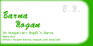 barna mogan business card